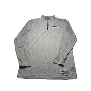 Men's NFL Team Apparel Seattle Seahawks 1/4 Zip Pullover - Size M